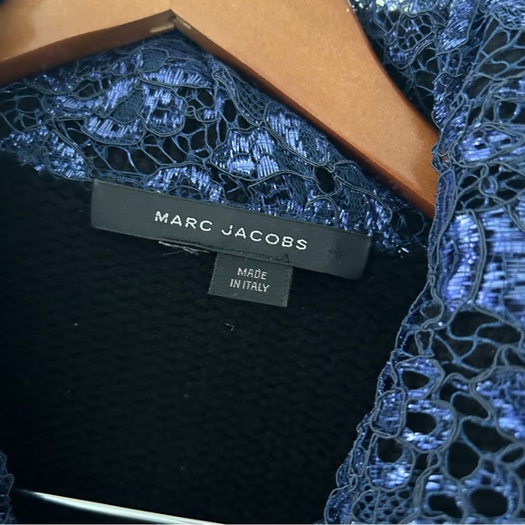 MARC JACOBS Navy Metallic Lace Bolero Short Coat Jacket NWOT - Picture 8 of 8